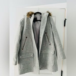 Jcrew cocoon coat in Italian stadium cloth wool